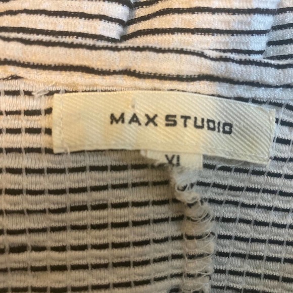 Max Studio Textured Knit Asymmetetrical Striped Dress - Size XL - Picture 7 of 7